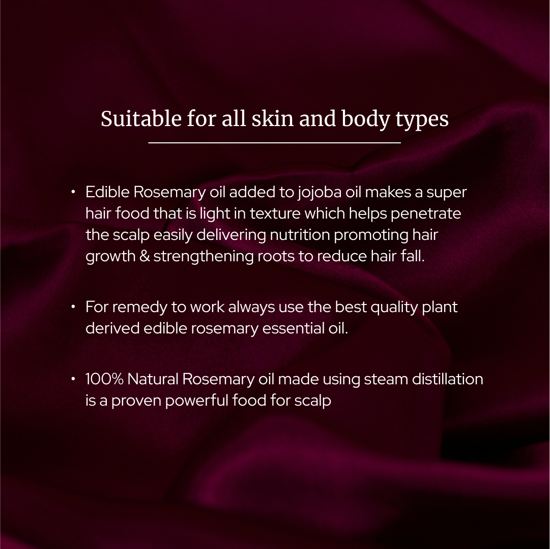 Combo of Rosemary Essential oil + Rosemary Herb Water + Cold Pressed Jojoba Oil